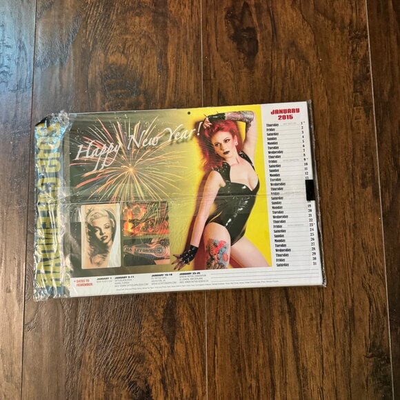 Tattoo Magazine January 2015 Calendar With Pinup Models And Vintage Art Sealed - Picture 2 of 2